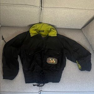 Vintage Retro Black and Green Jacket